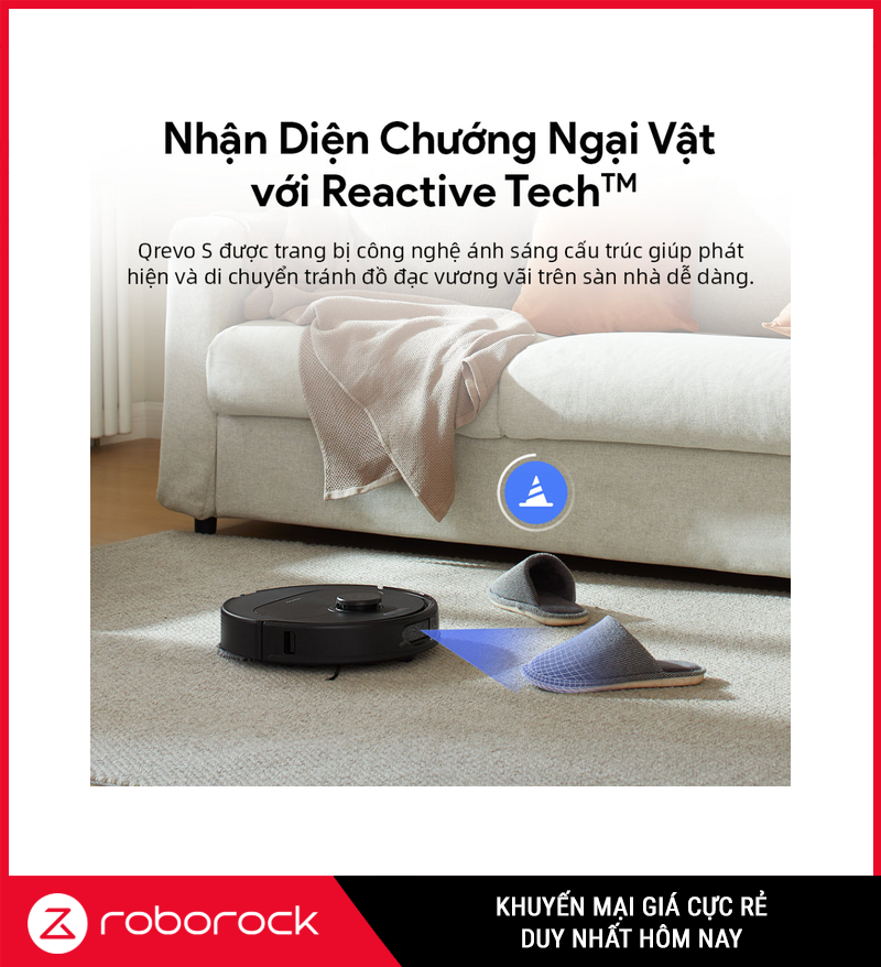 Công nghệ Reactive Tech trên Roborock Qrevo S