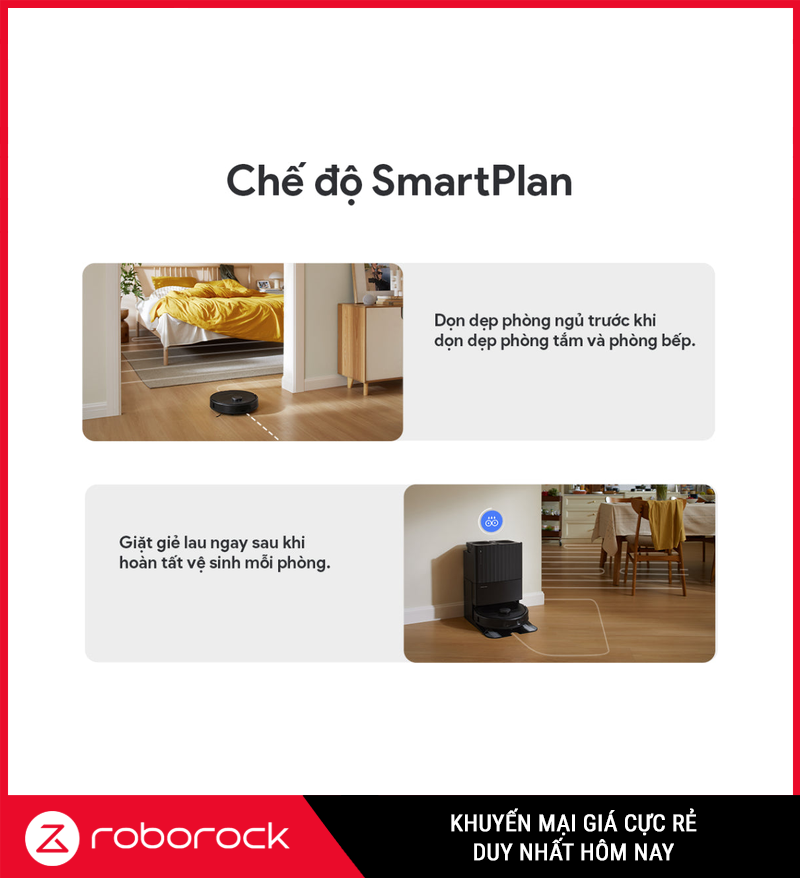 Dock và chế độ dọn dẹp SmartPlan của Roborock Qrevo S
