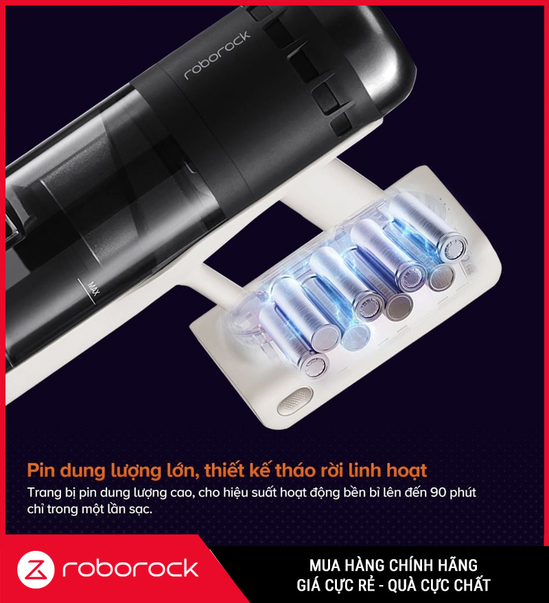 Roborock H60 Hub Ultra - Máy Hút Bụi Lau Nhà Cầm Tay