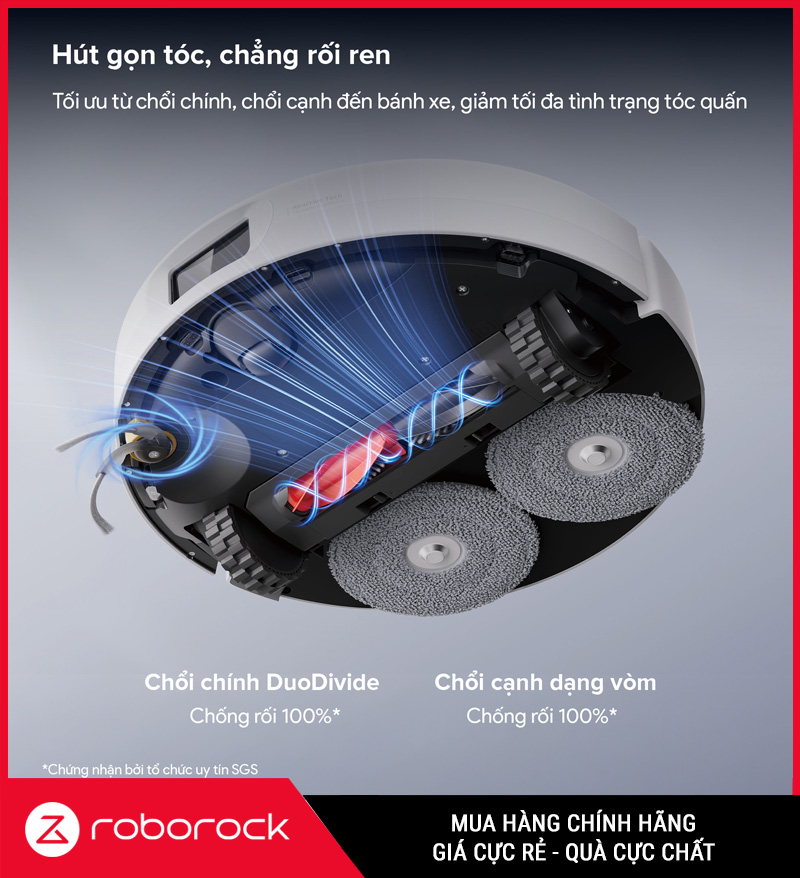 Roborock Qrevo 2 Pro Trắng - Robot Hút Bụi Lau Nhà Thông Minh