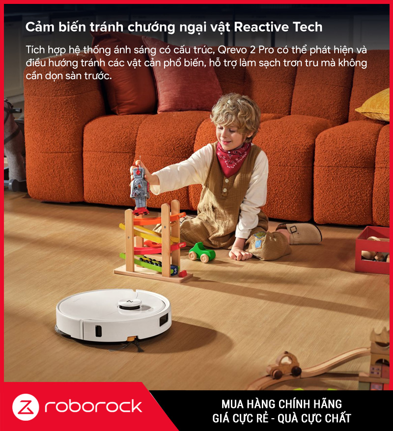 Roborock Qrevo 2 Pro Trắng - Robot Hút Bụi Lau Nhà Thông Minh